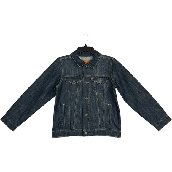 Levis Youth Boys Denim Trucker Jacket Size S (8-10 Years) Medium Wash Fabric - Picture 2 of 8